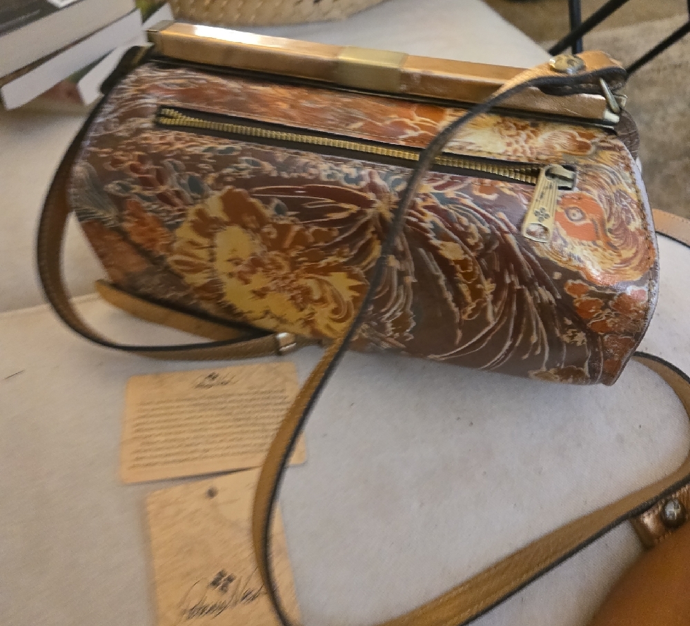 Patricia Nash Floral Brown Crossbody Bag